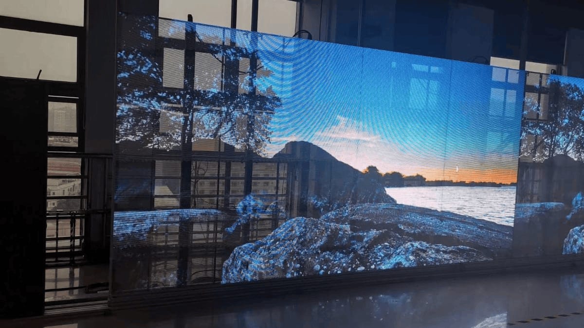 透明led顯示屏-全息幕墻led透明互動屏